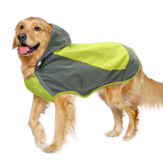IECOii Dog Raincoat Adjustable Dog Rain Jacket with Reflective Stripes Dog Rain Coat with Hood Waterproof Lightweight Dog Coat Dog Raincoat with Magic Sticker Dog Raincoats for Medium Large Dogs