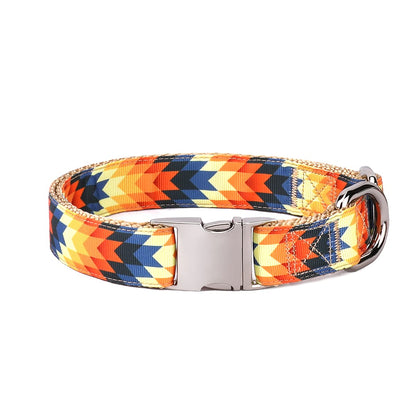WAAAG Pet Supplies (Aztec Tribal) Cat Collar Dog Collar Cat Leash Dog Leash Cat Harness Dog Harness Small Dog Collar Medium Dog Collar Large Dog Collar (Pet Collar L)