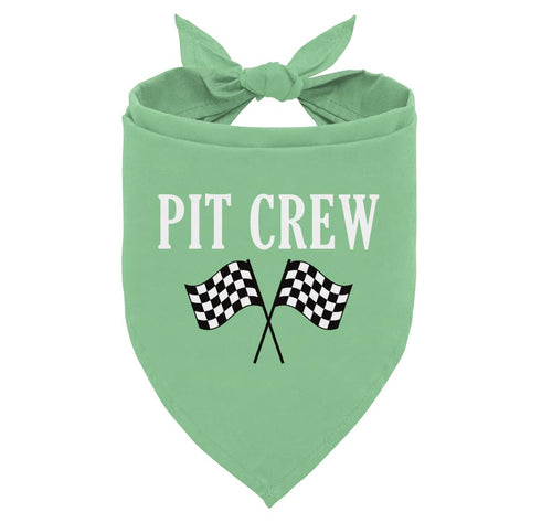 Pit Crew Dog Bandana Light Green Dog Bandana Checkered Flags Race Car Flag Dog Bandana Funny Cute Dog Bandana Pet Dog Triangle Scarf Dog Bandana for Small Medium Large Dogs (E8)