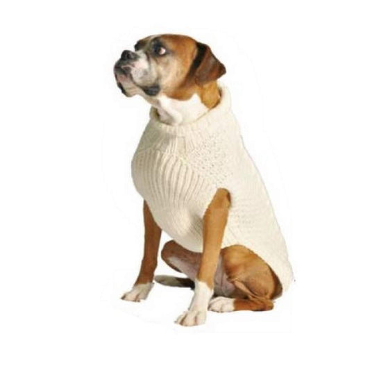 Chilly Dog Tural Cable Dog Sweater Small